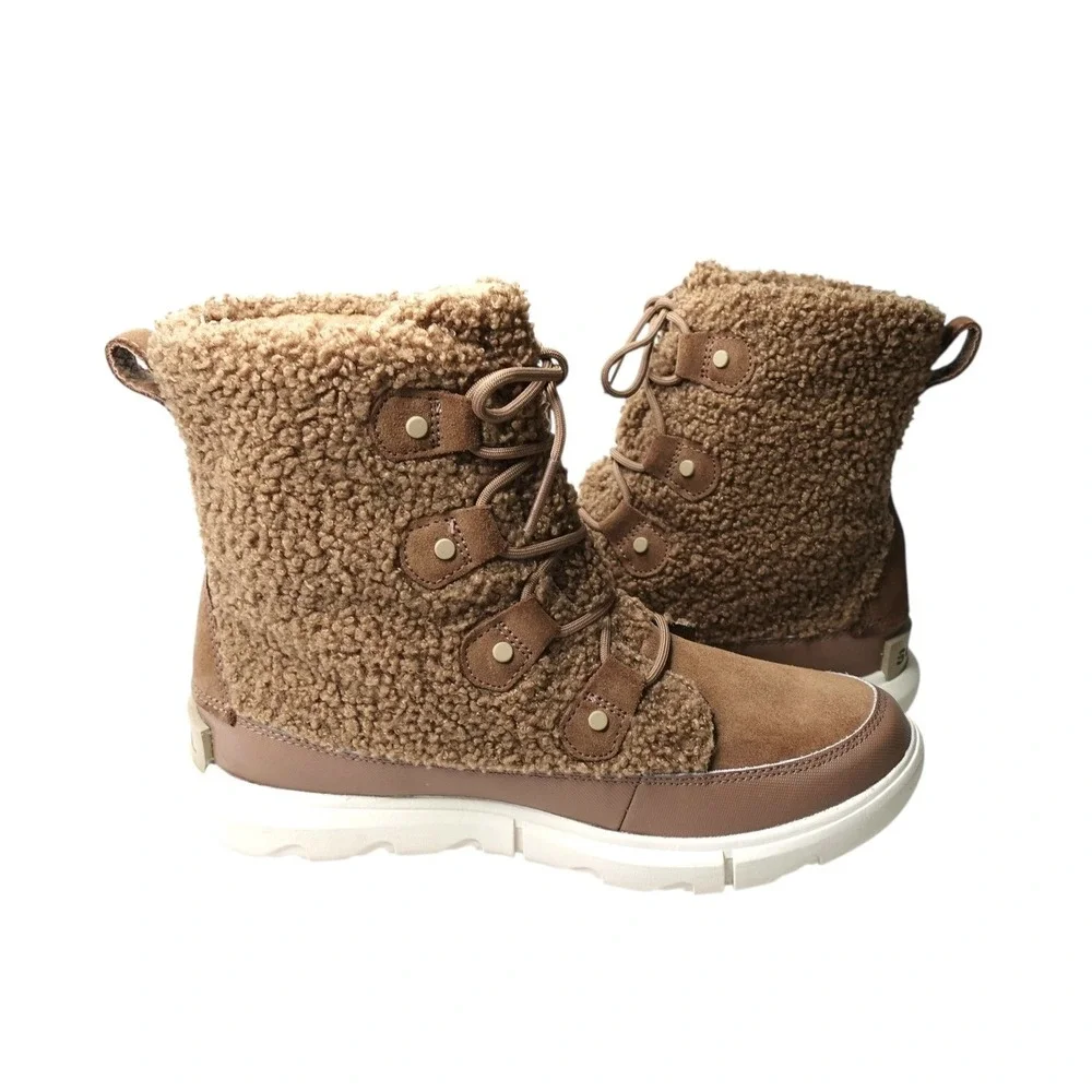 Sorel Explorer II Joan Cozy Boots Womens Size 11 Faux Fur NL4455-257 Winter